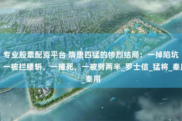 专业股票配资平台 隋唐四猛的惨烈结局：一掉陷坑，一被拦腰斩，一撞死，一被劈两半_罗士信_猛将_秦用