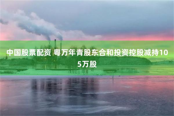 中国股票配资 粤万年青股东合和投资控股减持105万股